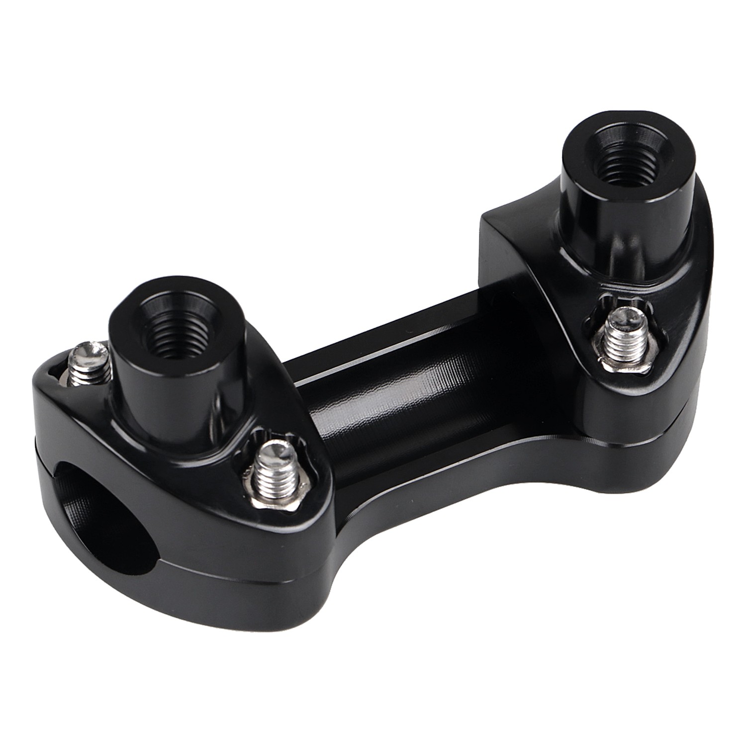 Black 1.7″ Handlebar Risers 1″ Top Clamp For Harley Tour Wide Glide Classic FLTC