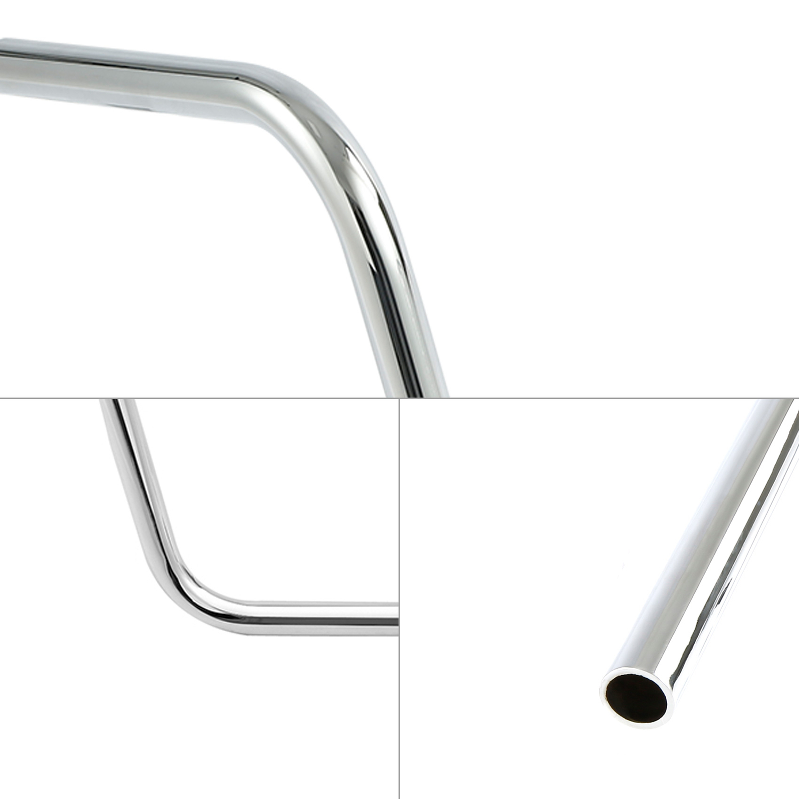 Chrome 1″Ape Hanger Handlebar 14″Rise 34.5″Width 8″Center Fit For Harley Custom