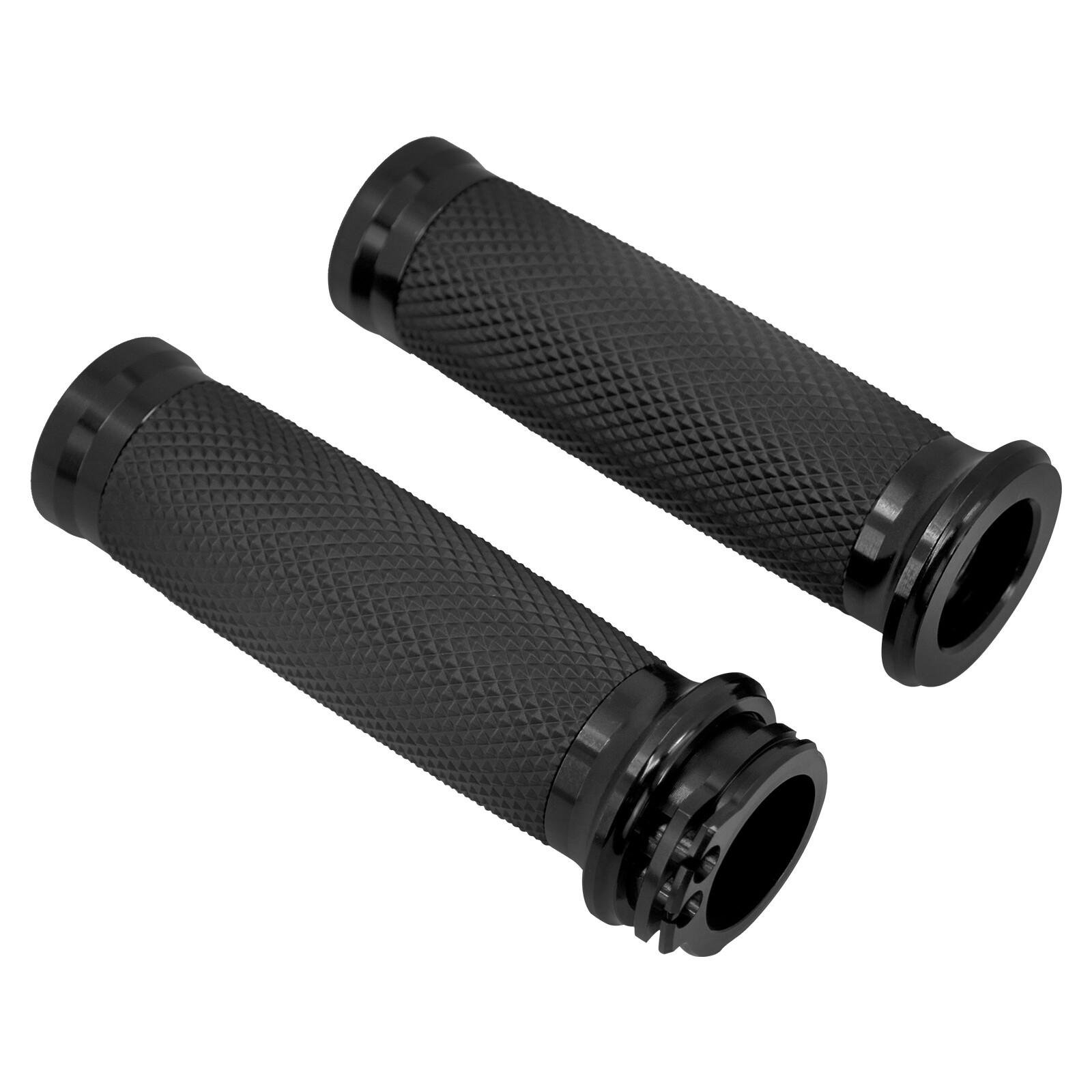 1″ Motorcycle Black Handlebar Hand Grips Fit For Harley Touring Softail Dyna