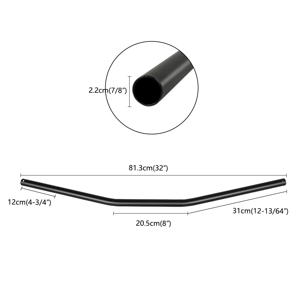 7/8″ 22MM Motorcycle Handlebar Bars For Honda CB 250 450 650 700 750 Nighthawk