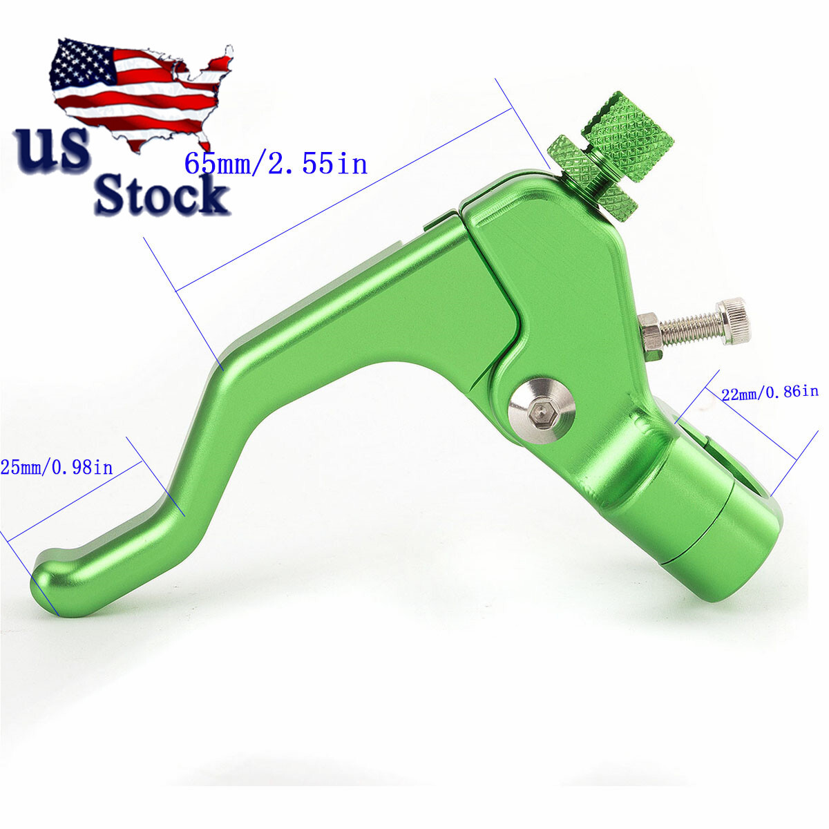 Motorcycle Stunt Clutch Lever Perch Bike With Cable Clutch Left Green Universal