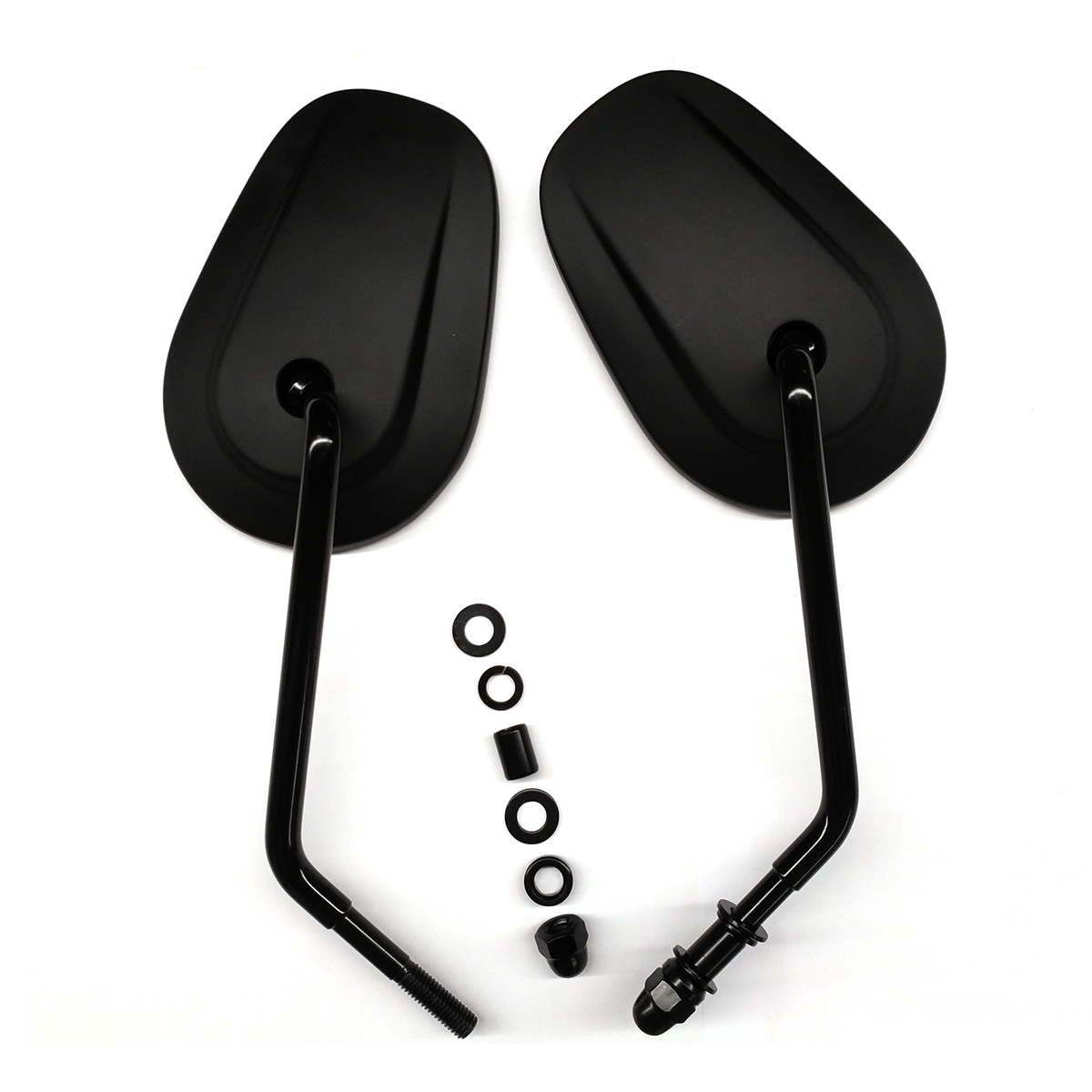 Long Stem Black Motorcycle Rear View Side Mirrors For Harley Sportster 1200 883