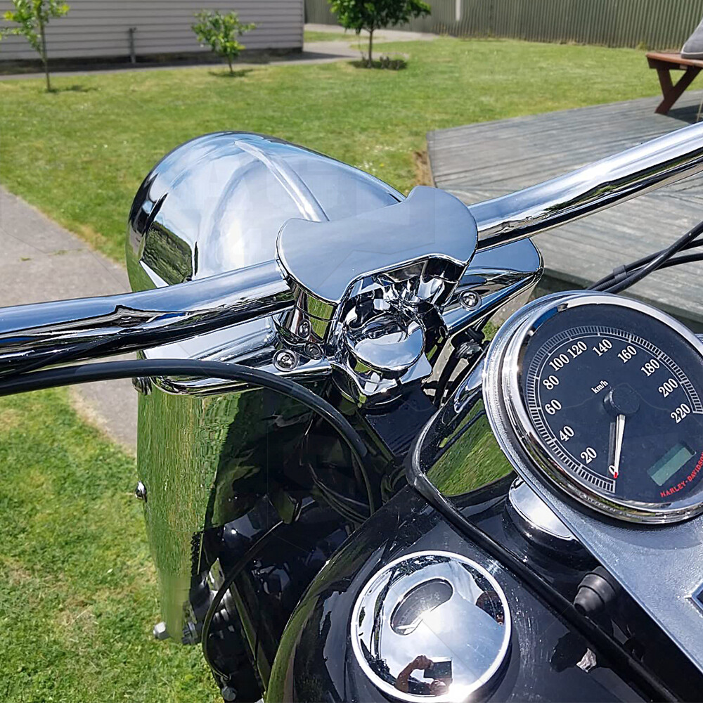 MOFUN Top Cover 2″ Riser 1.25″ Handlebar Clamp For Harley Dyna Softail Touring