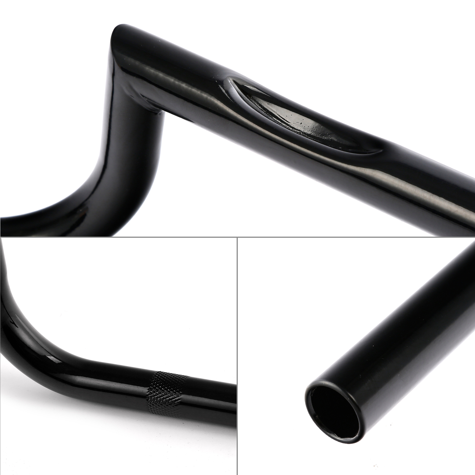 Glossy Black 1″ Upsides Handlebars Vintage Custom Models 5″ Rise 28.3″ Width
