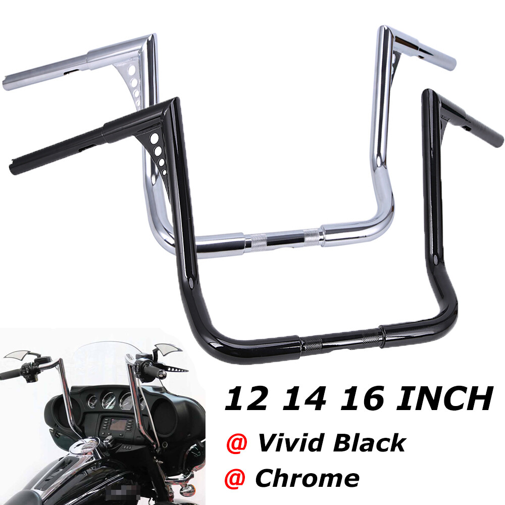 12″/14”/16”/18” Rise Ape Hanger Handlebar Fit For Harley FLHT Electra Glide