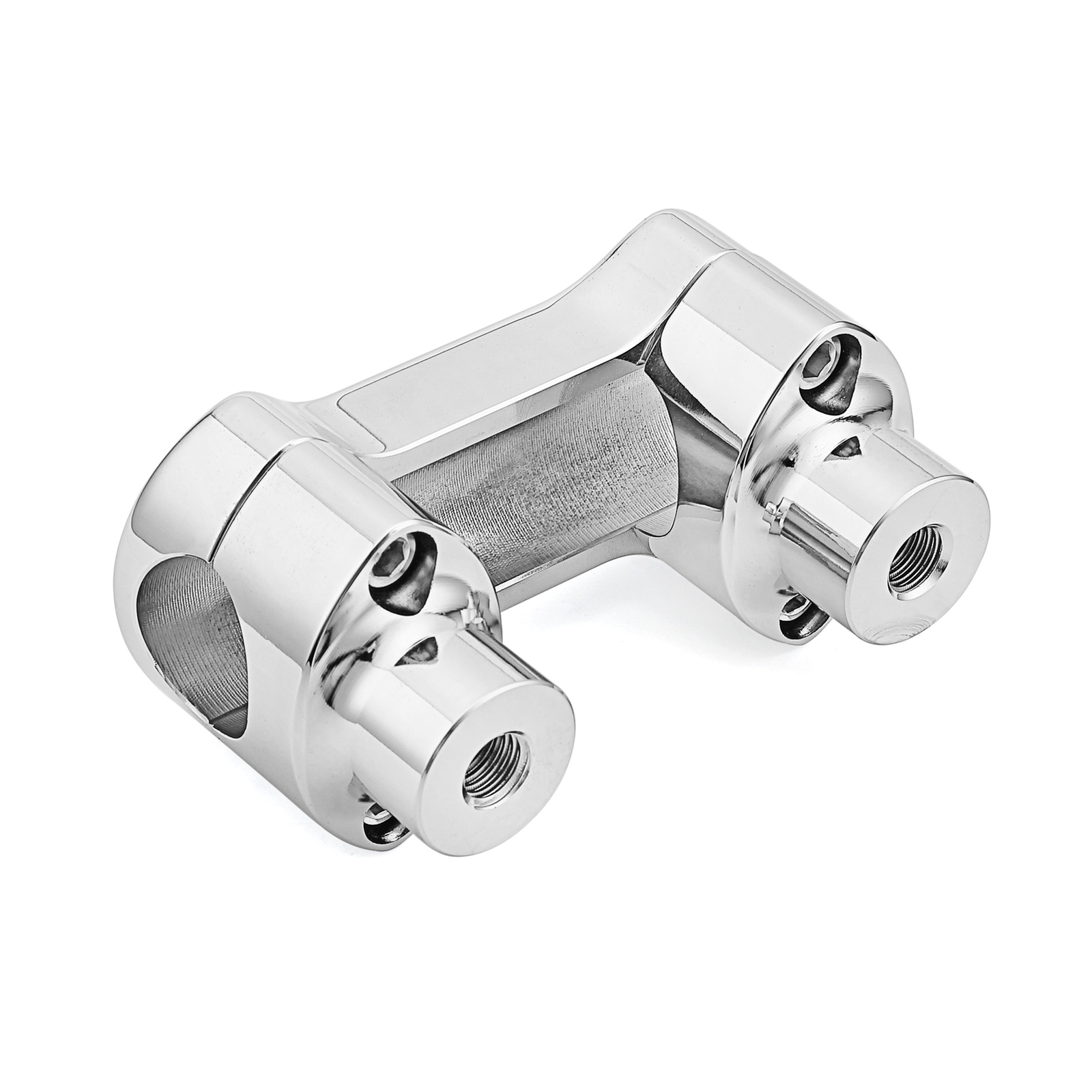 1.25” Clamp CNC billet 6061 Chrome 2” Handlebar Risers For Harley Dyna Softail
