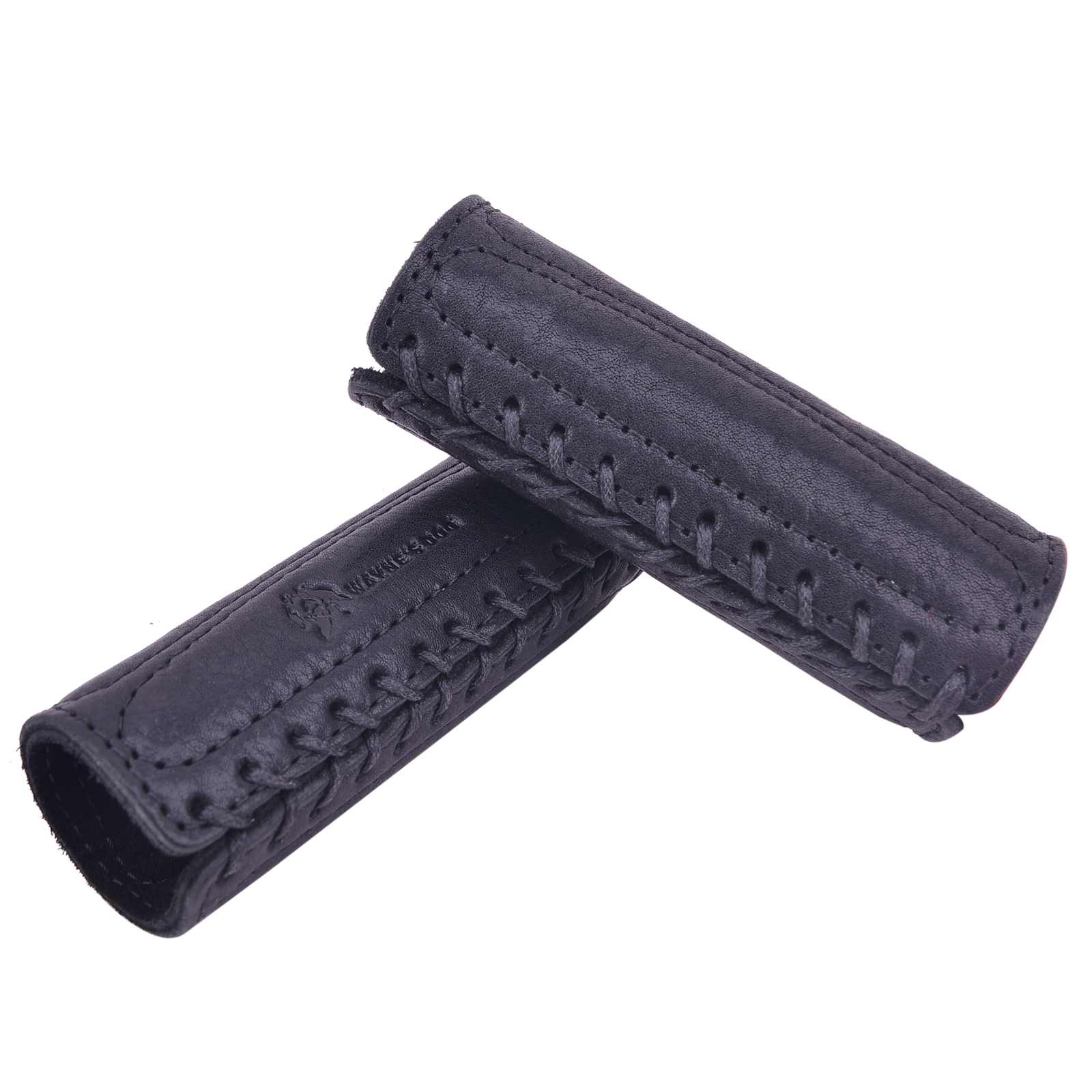 Handmade Cowhide Leather Motorcycle Handlebar Grips Cover Grip Tape Protector