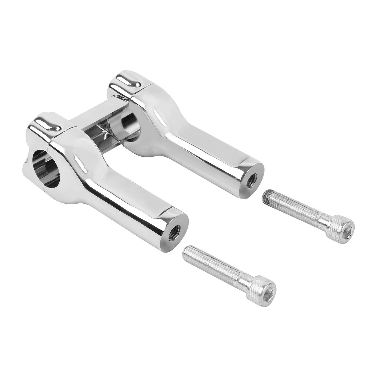 1 1/4 inch Chrome Handlebar Riser Clamp Kit Fit For Harley Softail Dyna