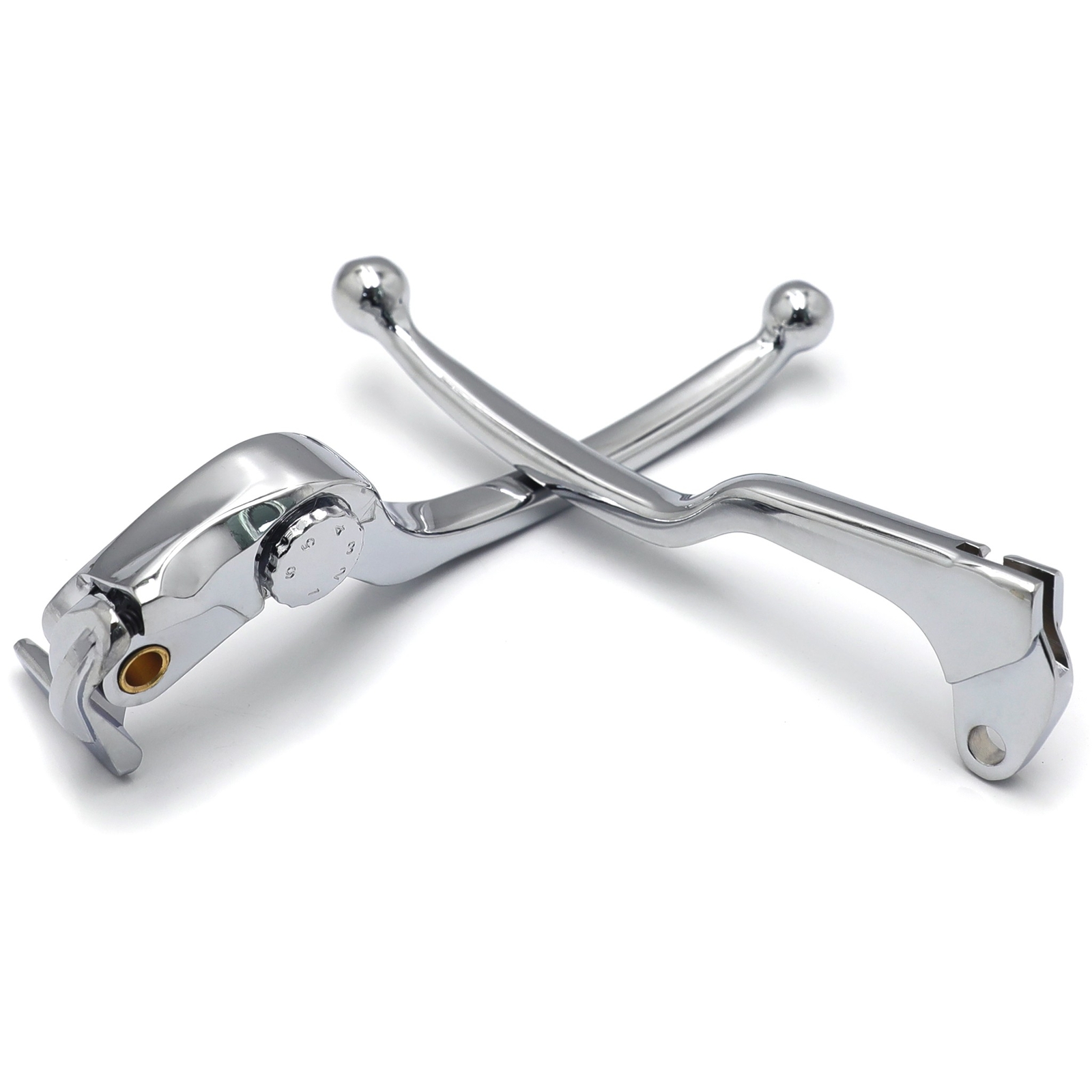 Brake + Clutch Hand Lever Chrome Replacement For 2004-2005 Suzuki GSXR600/750