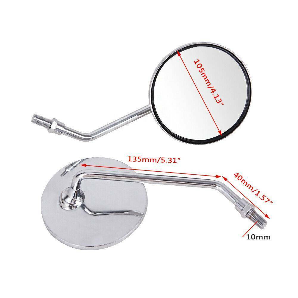 1 Pair Left+Right Rear View Mirror For Honda CT90 SL350 XL175 XL250 ST90 S90