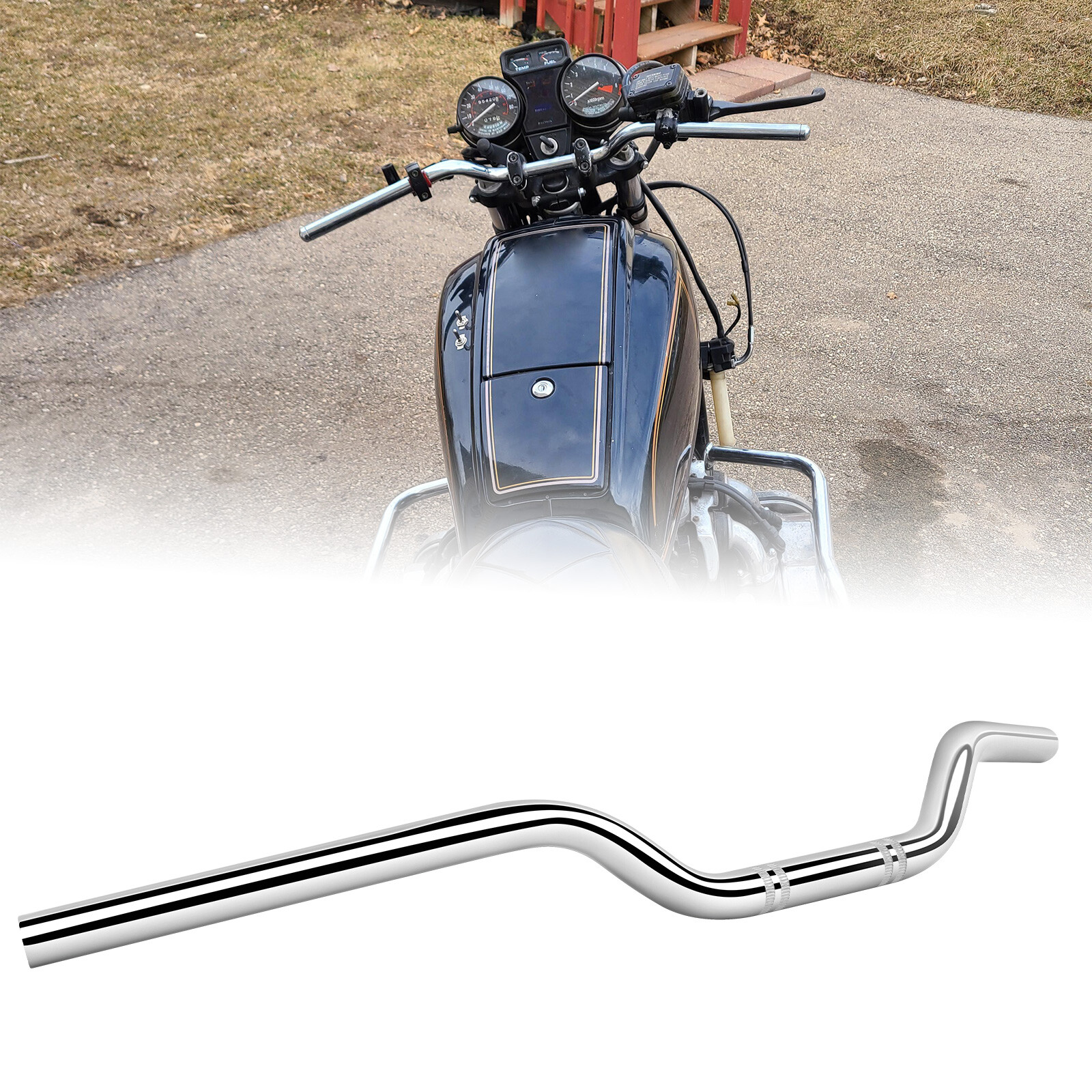 7/8″ 22mm Motorcycle Drag Bar Handlebar For Cruiser Chopper Cafe Racer