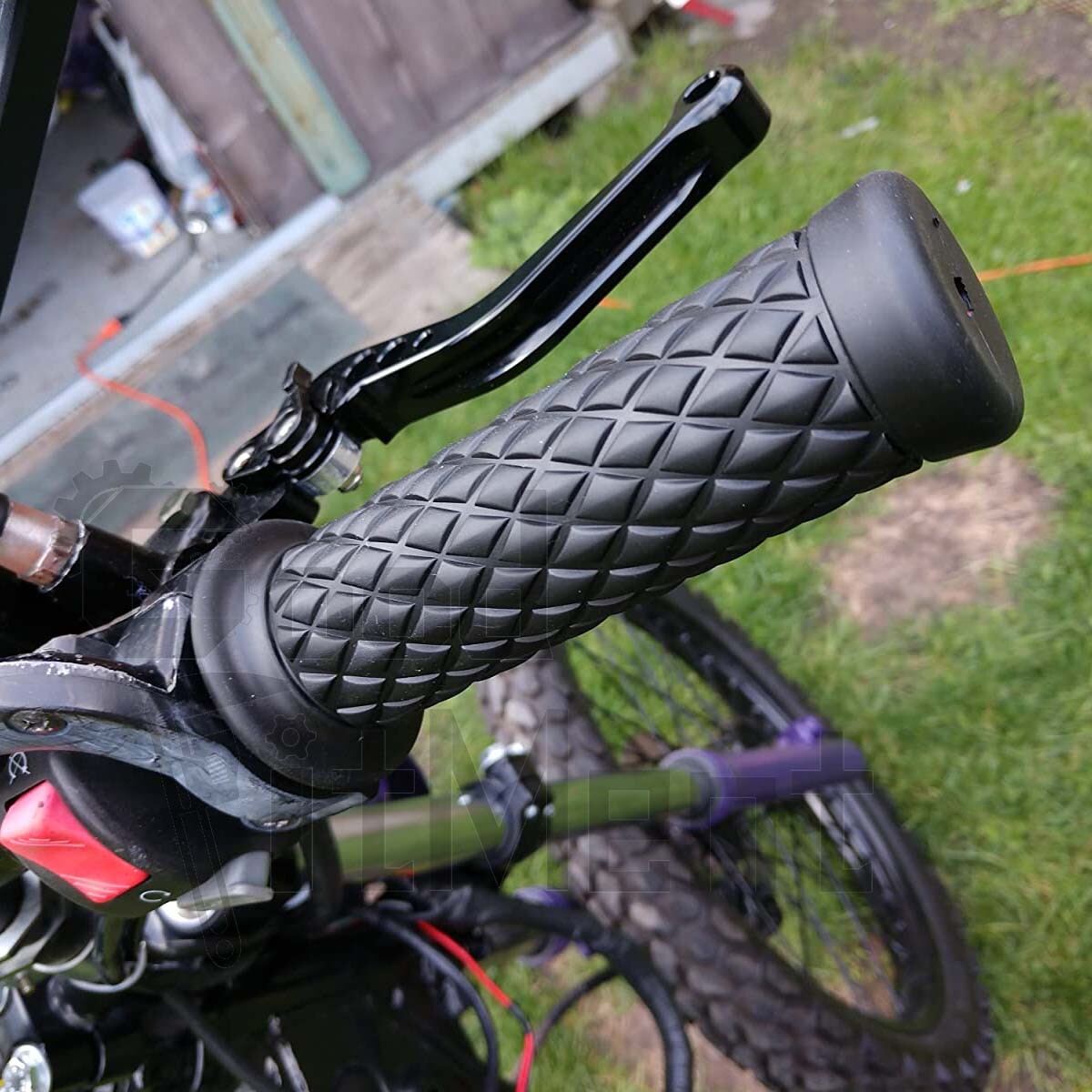 Motorcycle 7/8″ Hand Grips Handlebar Gel Rubber For Honda Suzuki Yamaha Kawasaki