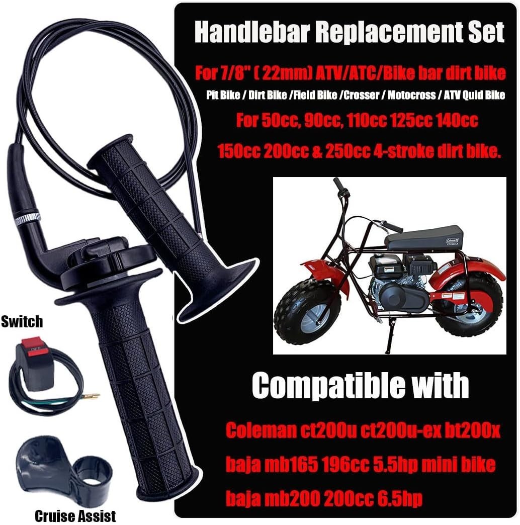 Complete Throttle Grip Assembly for 50cc-250cc Dirt Bikes: Lightweight & Durable