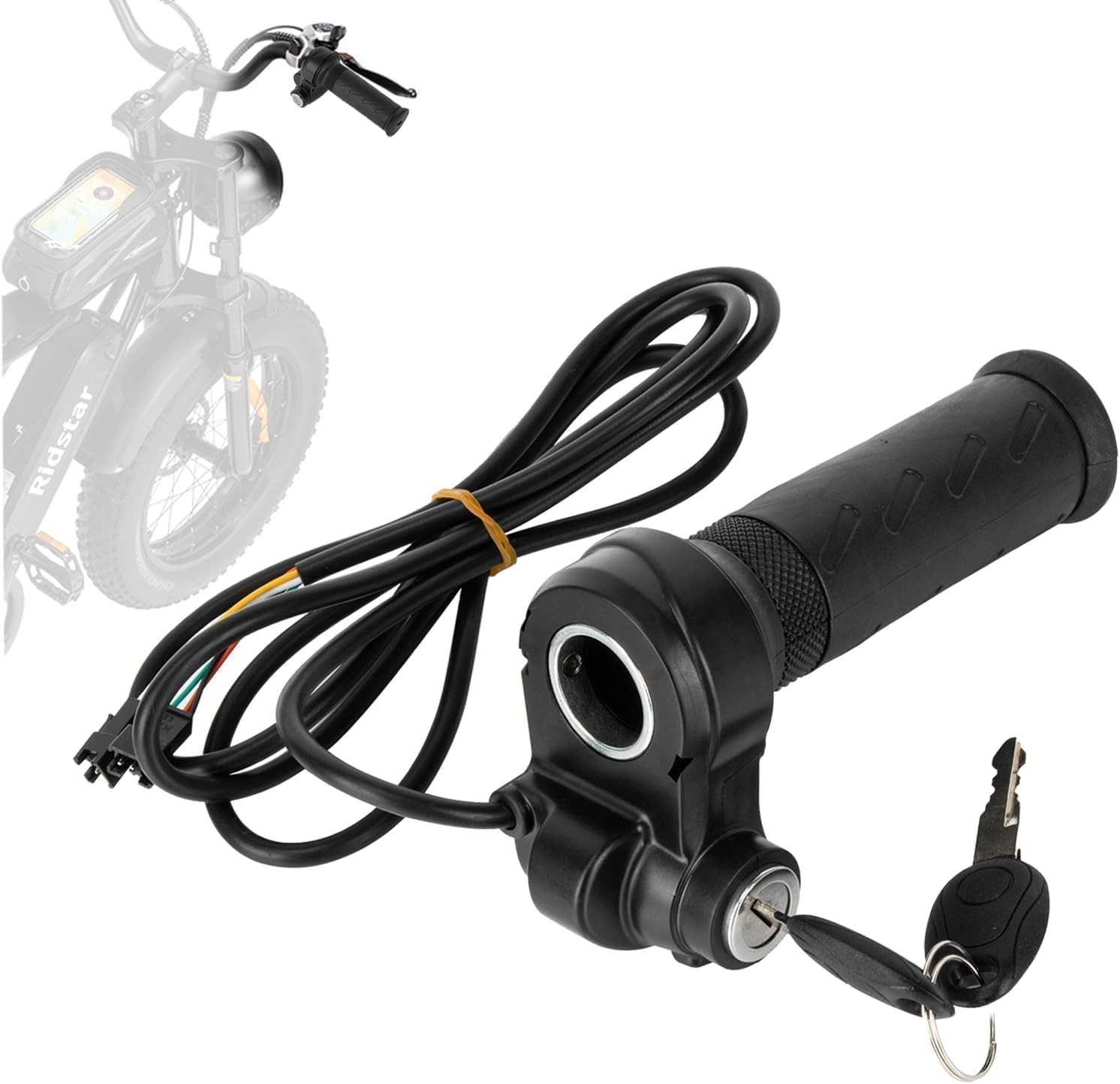 Full Twist Throttle 2 Keys Electric Bike Scooter, Universal 22mm