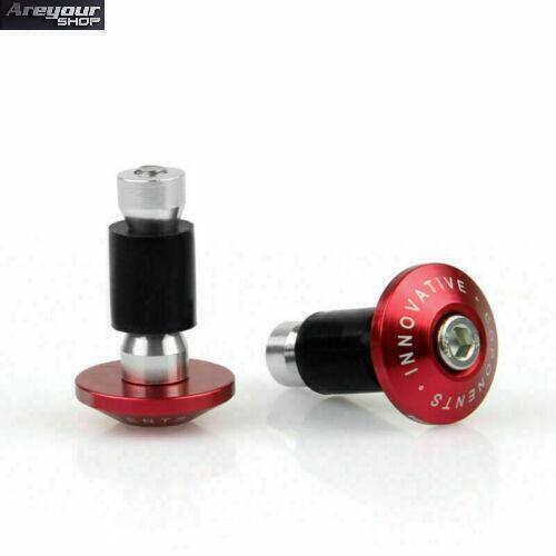 Universal Motorcycle Street Bike 7/8″ Handlebar Grips Bar End Plugs Red