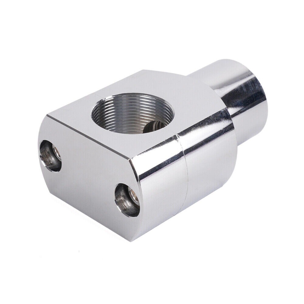 Silver 1″ Motorcycle Handlebar Riser Clamp Mount For Harley Dyna Touring Softail