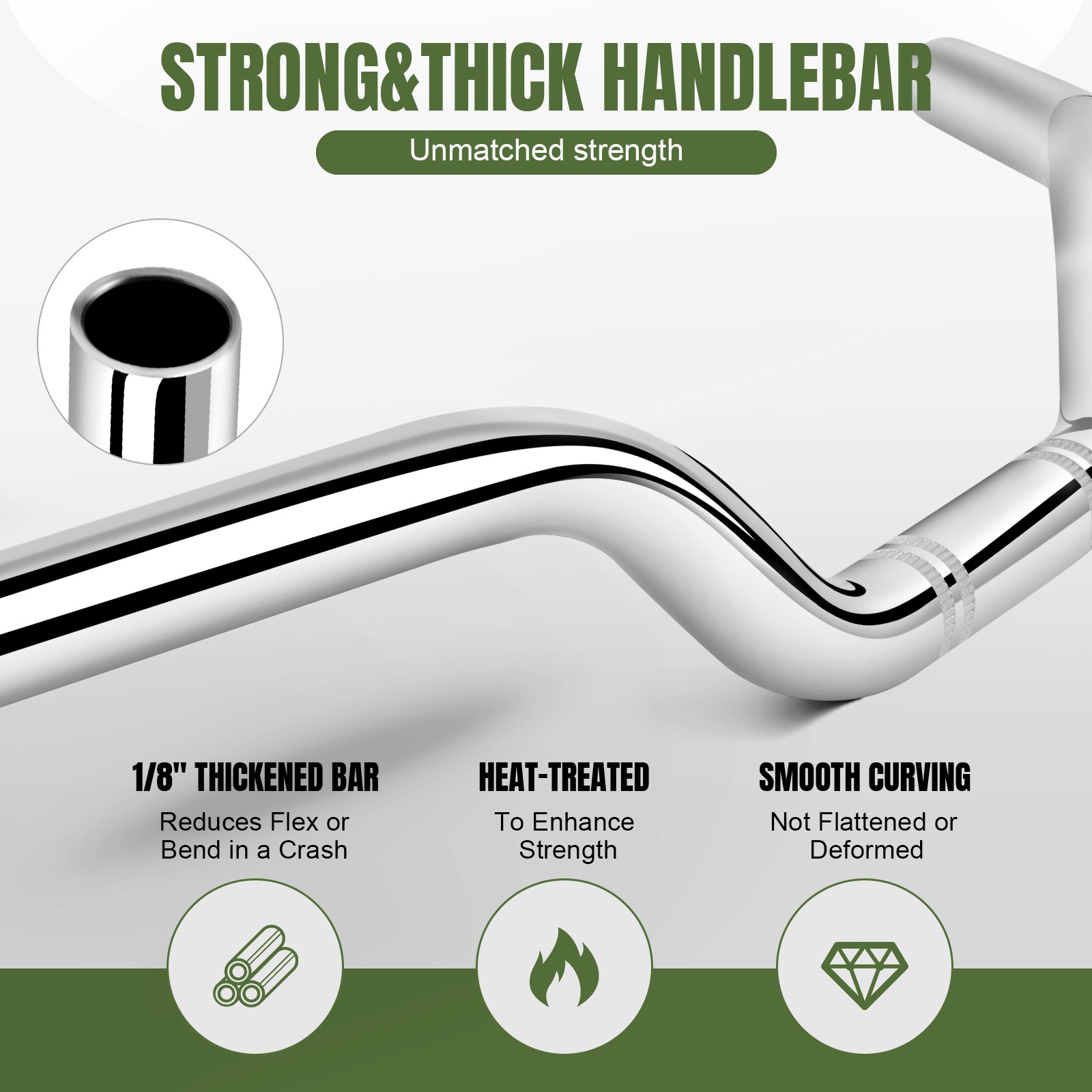 Chrome Handlebar 7/8″ 22mm Handle Bars For Yamaha XJ XS 400 500 650 750 850 1100