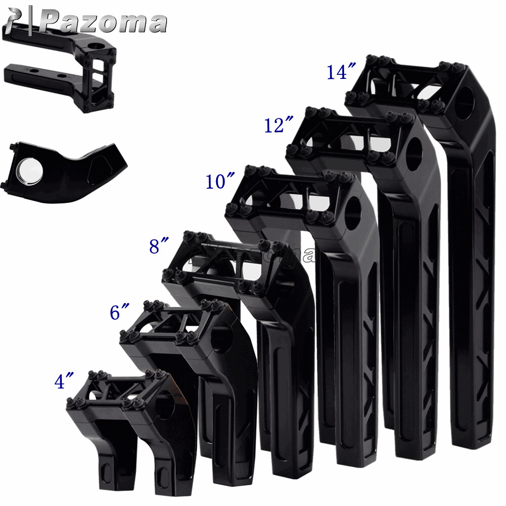 4″ 6″ 8″ 10″ 12″ 14″ Handlebar Risers Pull-Back Top Clamp For Harley Street bob