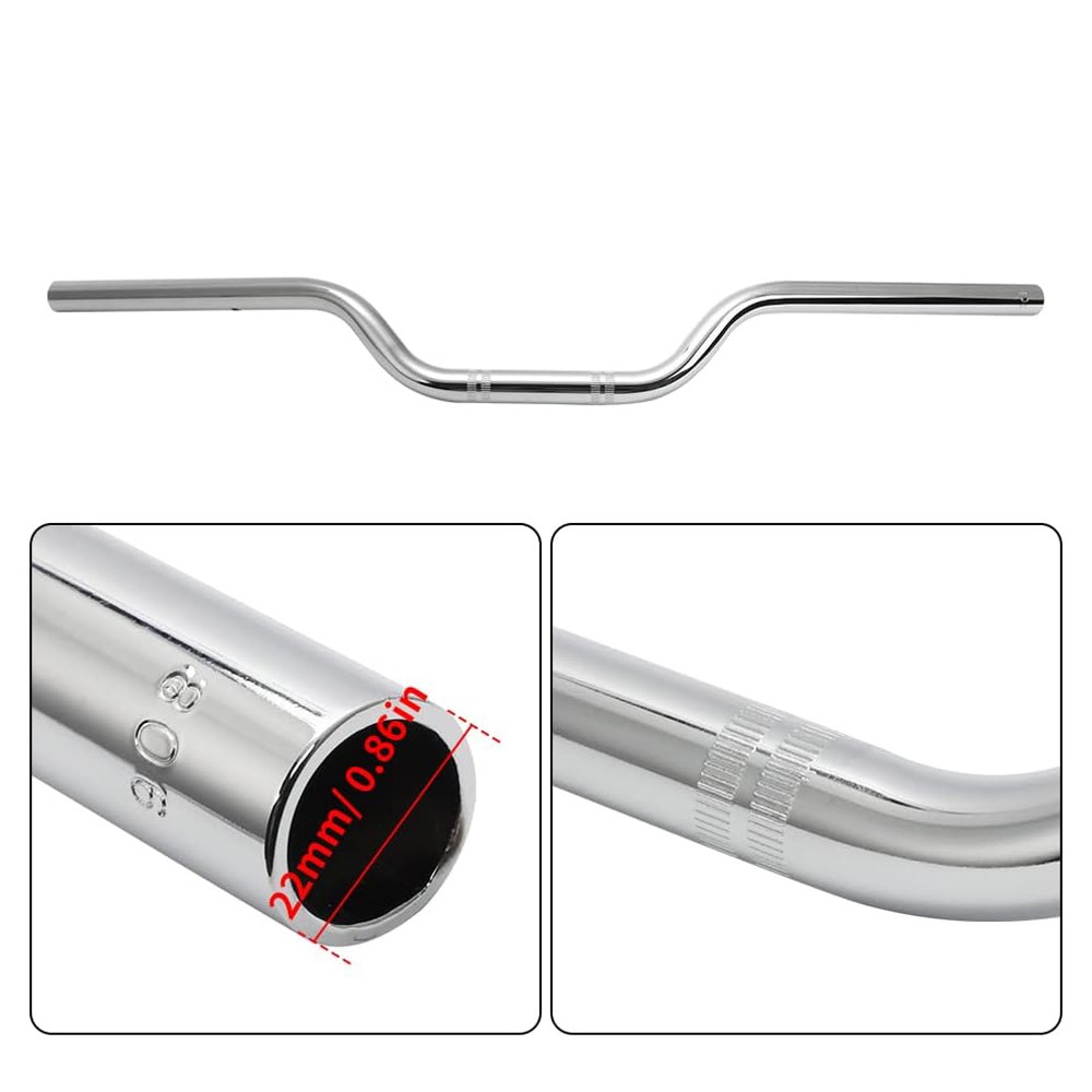 Chrome Handlebar 7/8″ 22mm Handle Bars For Yamaha XJ XS 400 500 650 750 850 1100