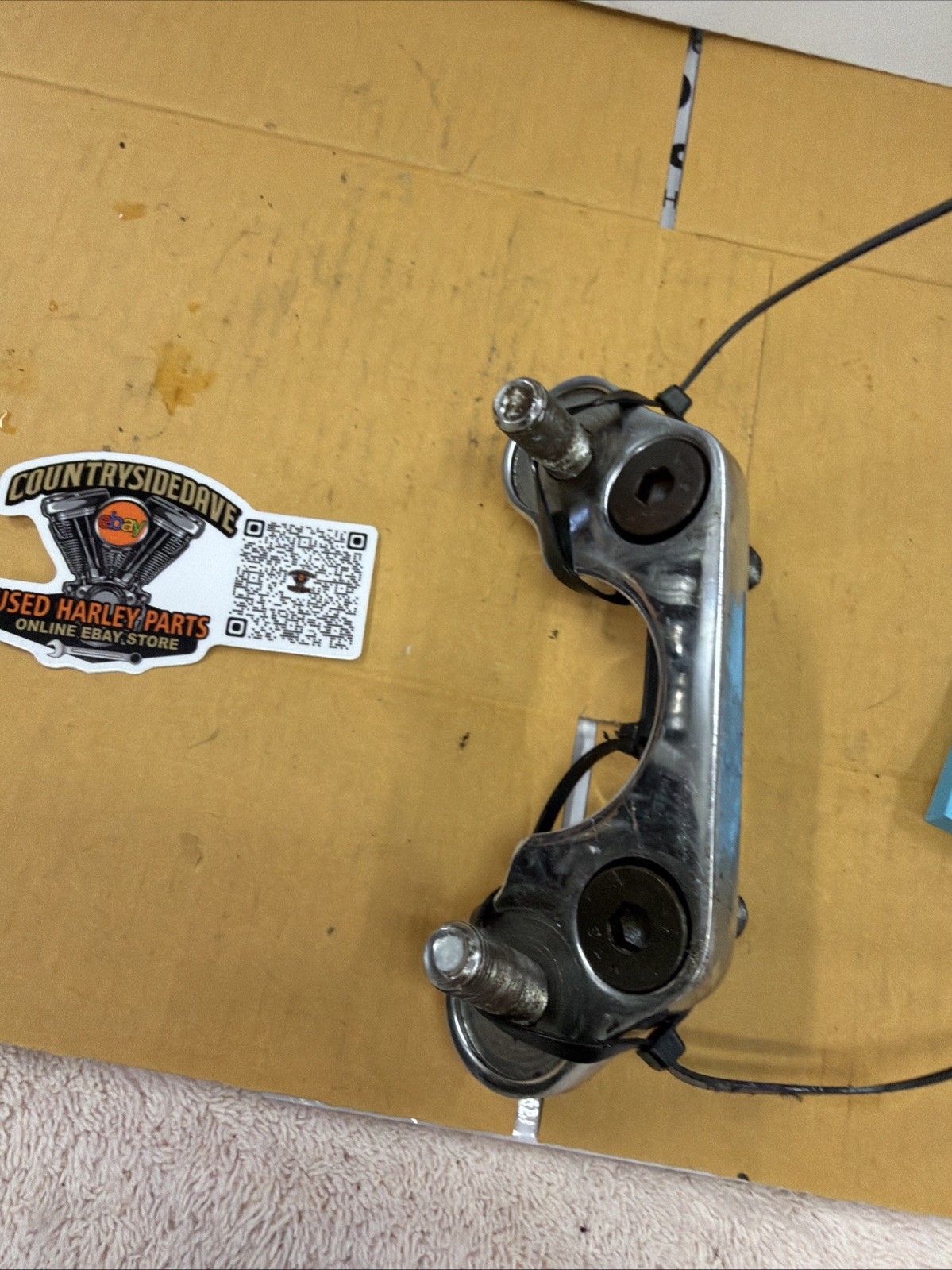 Harley DNA Springer Handlebar Riser Moving Bracket T Bar Clamp Paughco Chopper