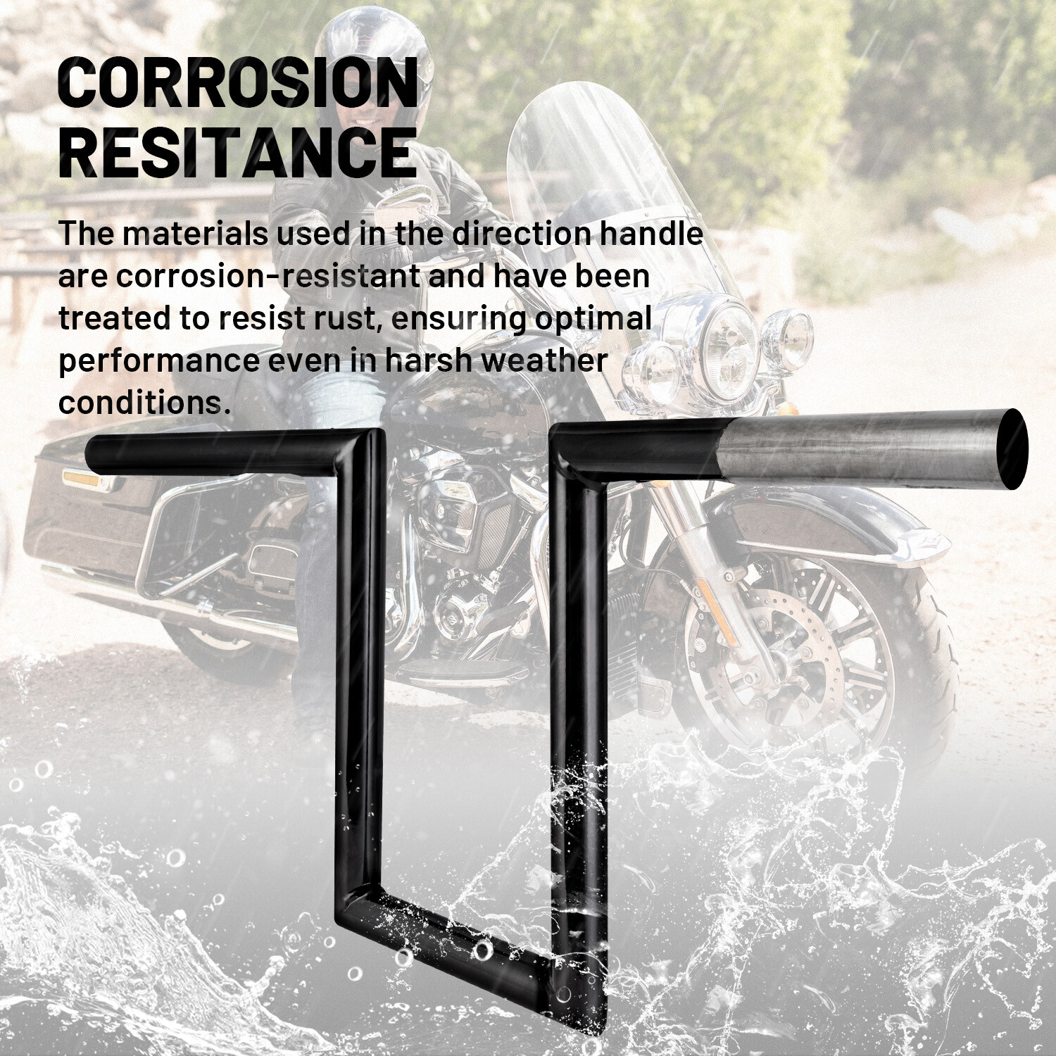 Motorcycle 1″ inch Drag Z-Bar Rise 10-1/2″ Ape Hanger Handlebar For Harley FXS