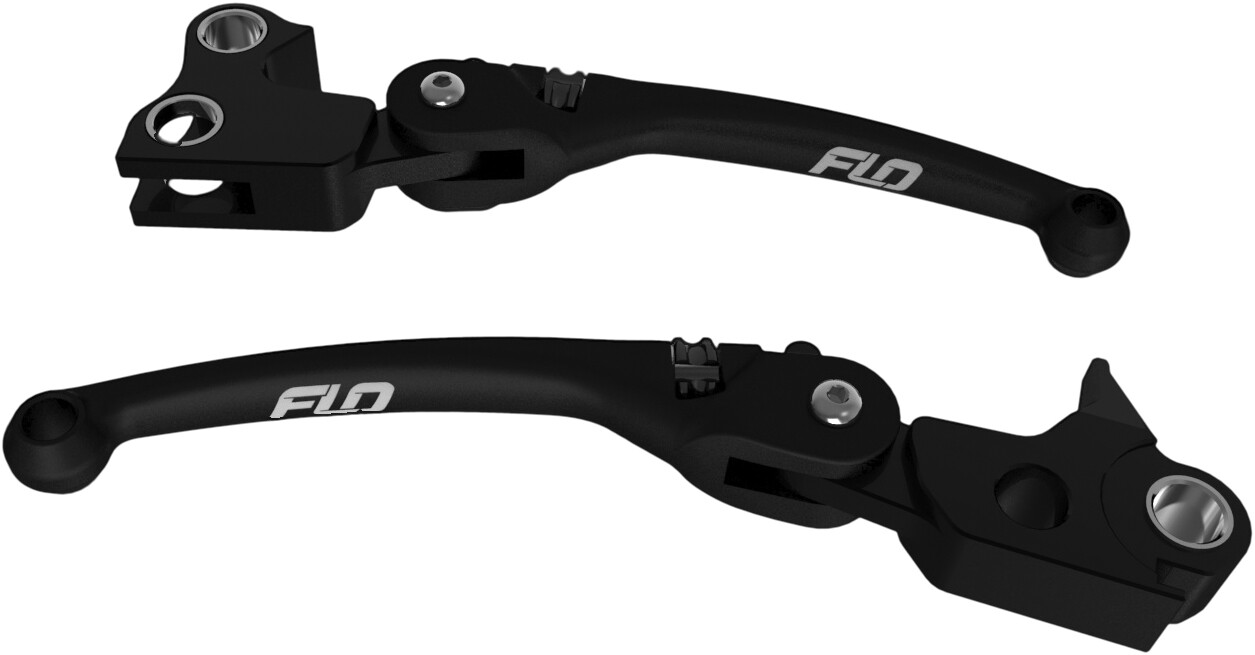 Flo Motorsports Mx Style Lever Set Black `14-16 Flh/Flt Hd-808Blk