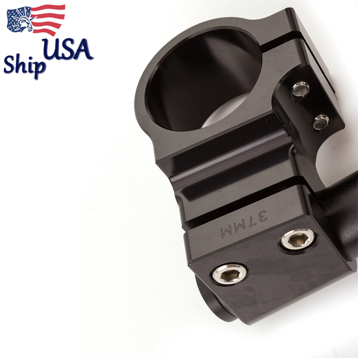 For 51mm CNC Clip on Handlebar Mount Clamp Tube Bar Handle Universal Rised Head