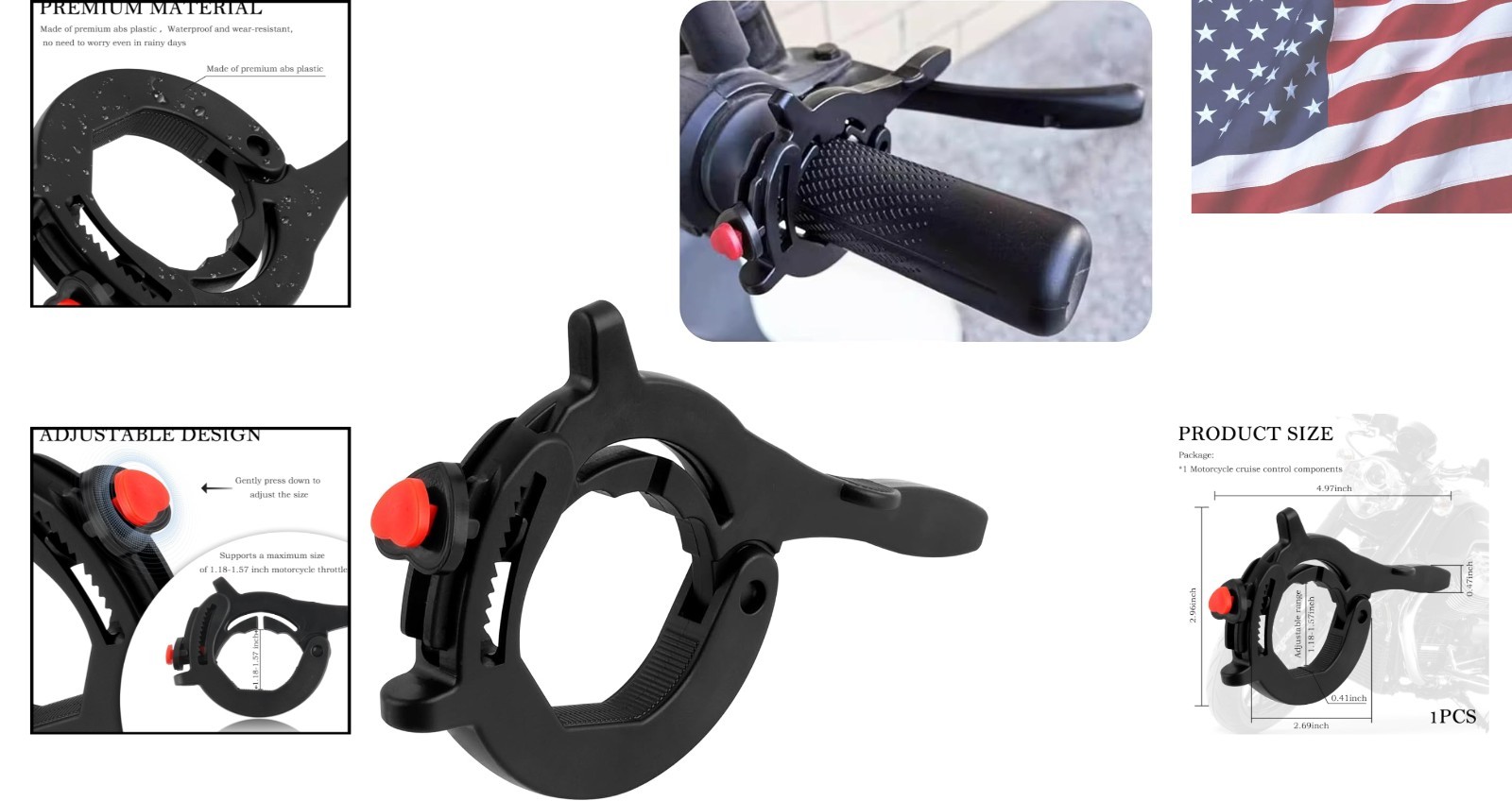Durable Waterproof Motorcycle Throttle Lock with Cute Design – Long Ride Comfort