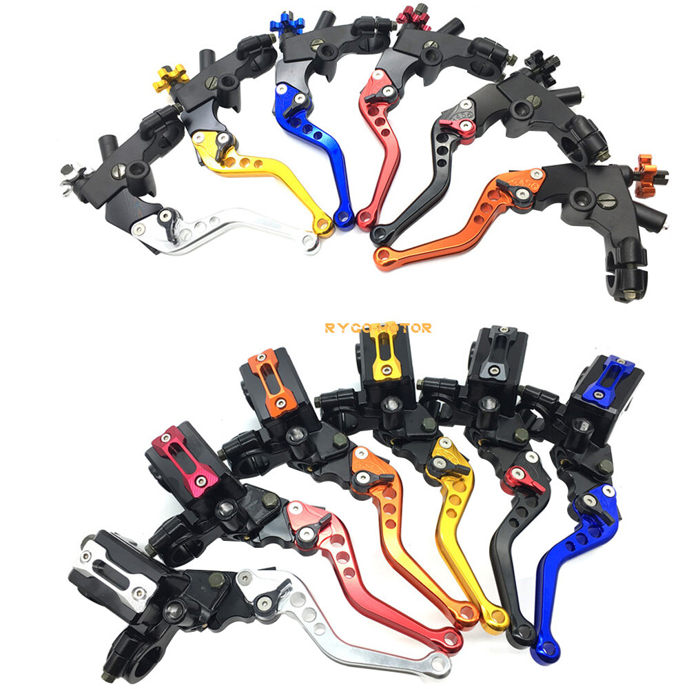 Universal 7/8″ CNC Motorcycle Handlebar Brake Master Cylinder & Clutch Lever Set