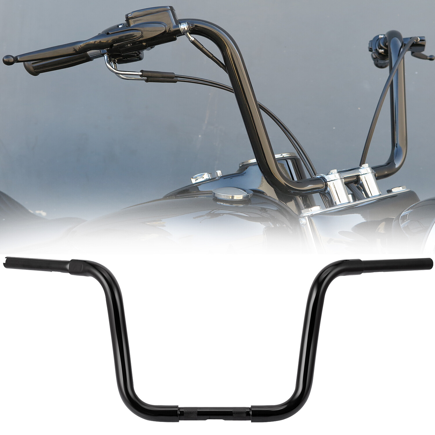 Rise 12″ 14″ 16″ 18″ APE Hanger Handlebar 1-1/4″ DNA Monster Fat Bars For Harley