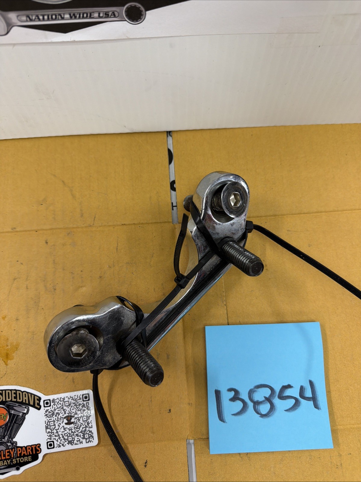 Harley DNA Springer Handlebar Riser Moving Bracket T Bar Clamp Paughco Chopper