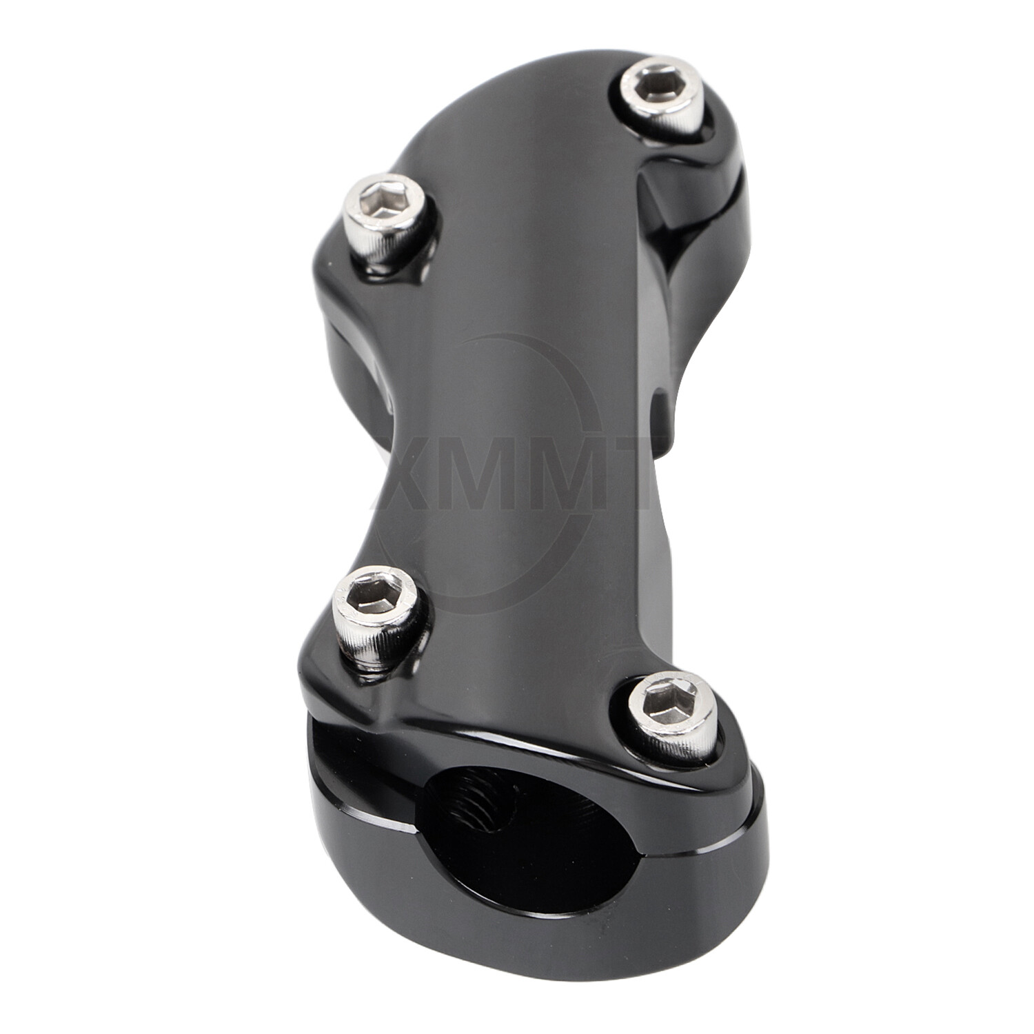 Black 1″ Handlebar Risers Top Clamp For Harley Touring Road King Street Glide