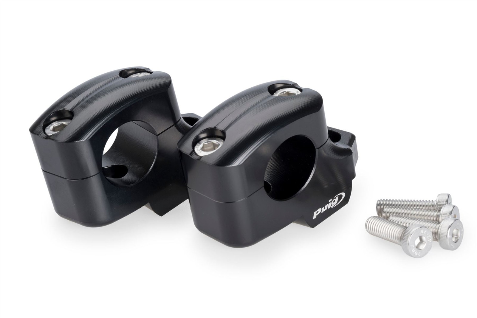 Puig Black Pullback Handlebar Risers 25mm Rise/16mm Back Yamaha MT-09 SP 24-26