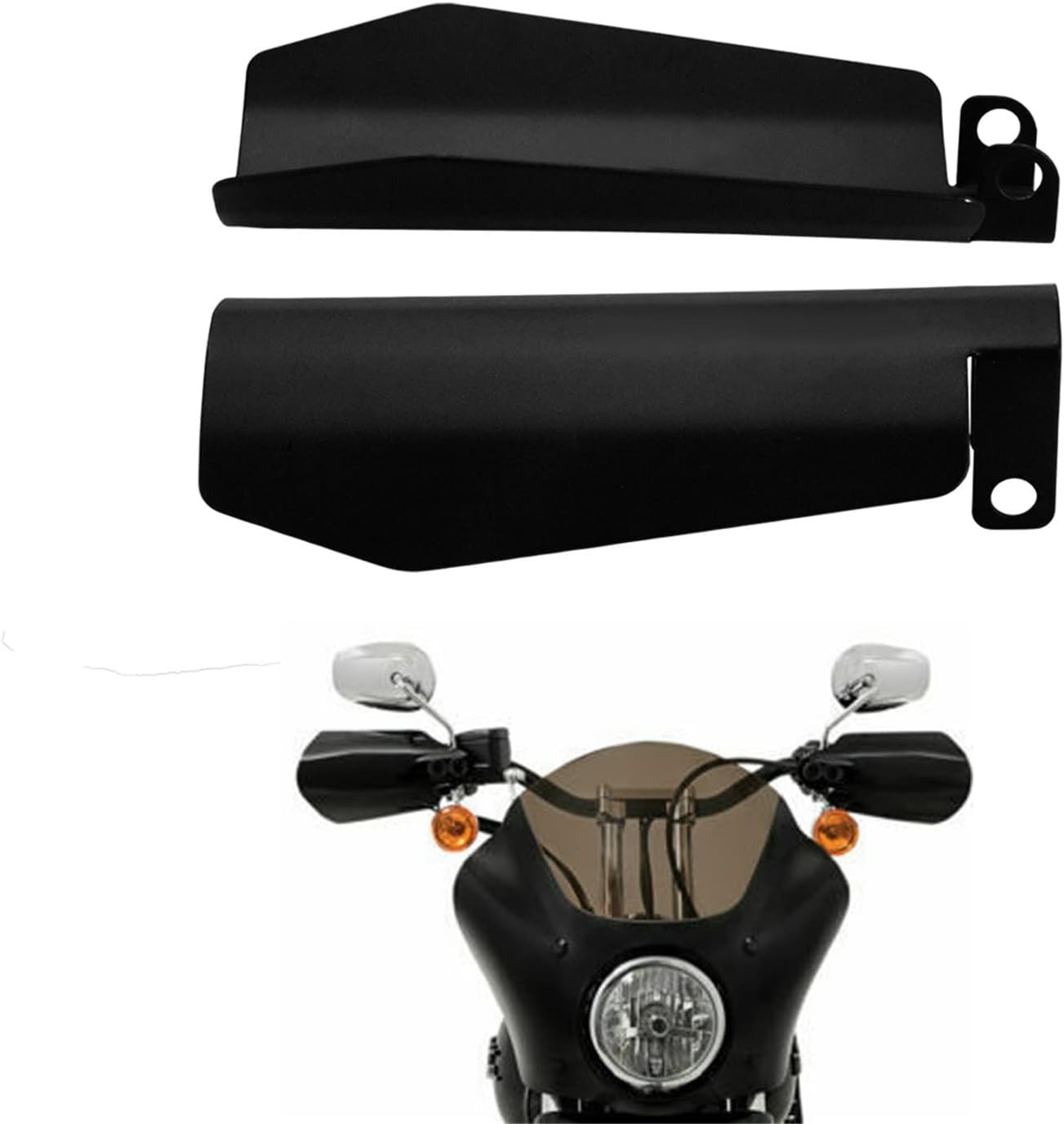 Custom Matte Black Handguards for Harley Touring – Durable Coffin Cut Style