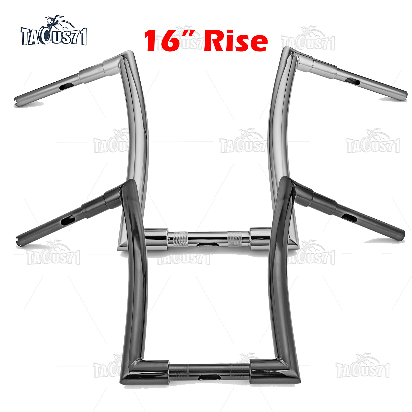 12” 14” 16” 18″ Ape Hanger Fat Bar 1-1/2″ Handlebar For Harley Road Glide