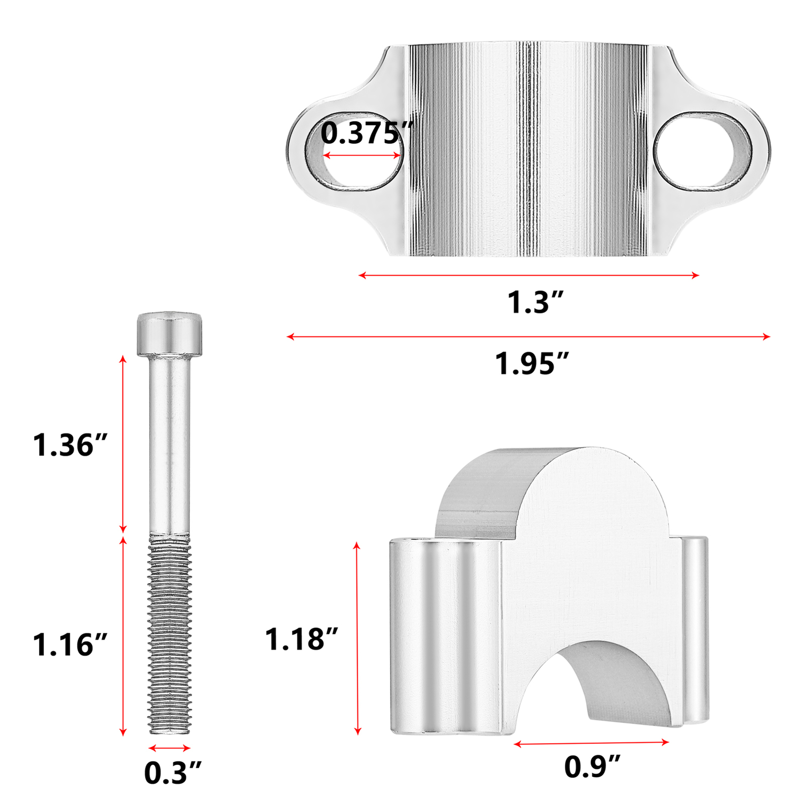 CNC Chrome Handlebar 7/8” 30mm Riser Kit Fit Universal Motorcycle ATV Dirt Bike