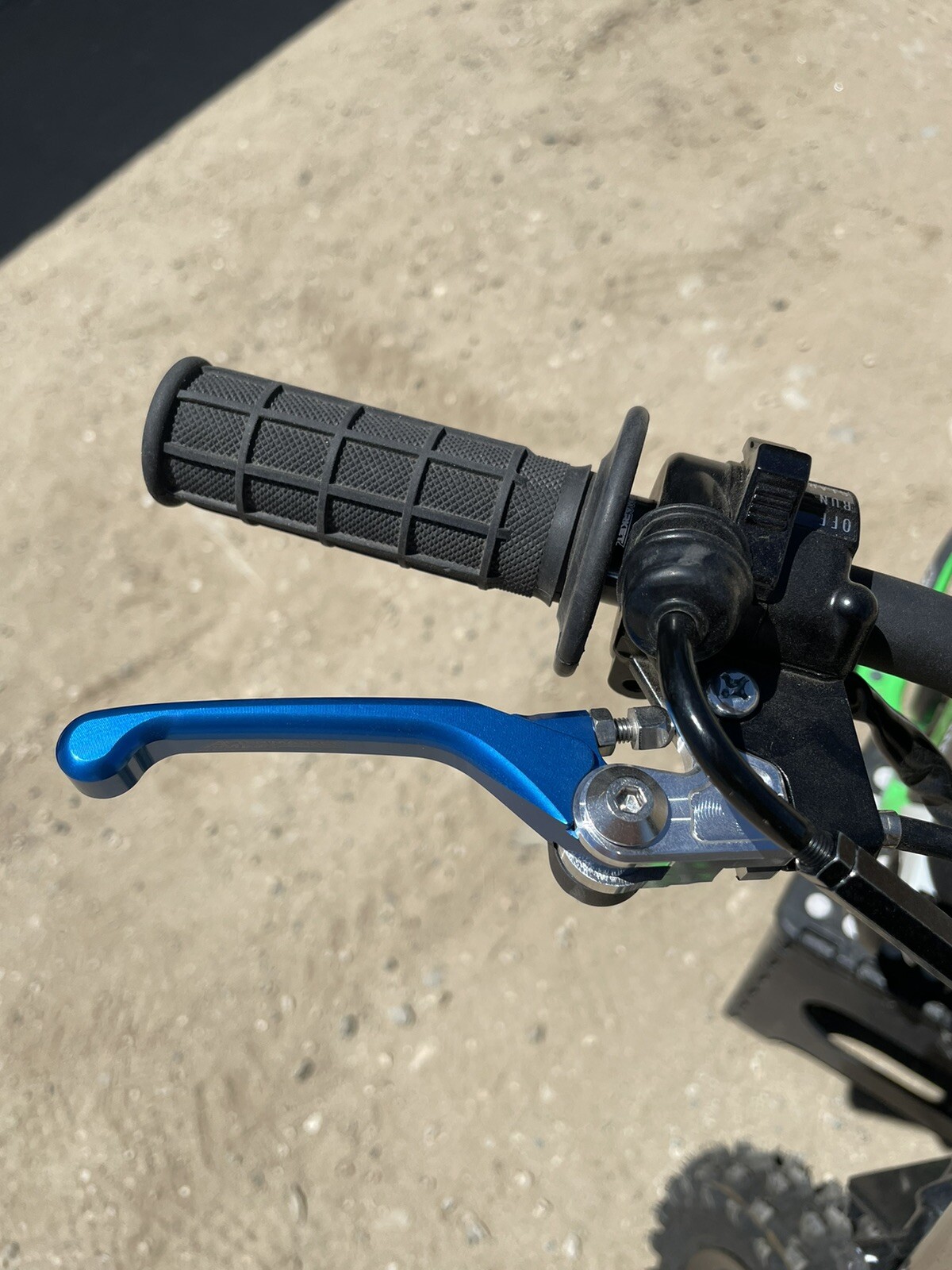 Yamaha PW 50 Aftermarket Minis Foldable And Adjustable Brake Lever Set. BLUE