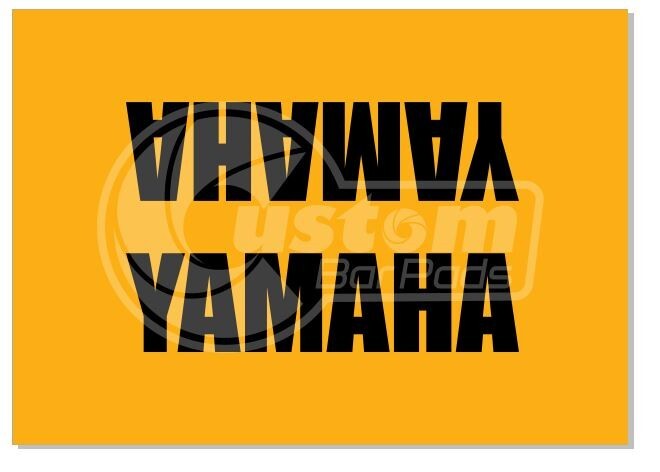Yamaha Vintage Design Motorcycle Bar Pad 8″ Yellow Matte Finish