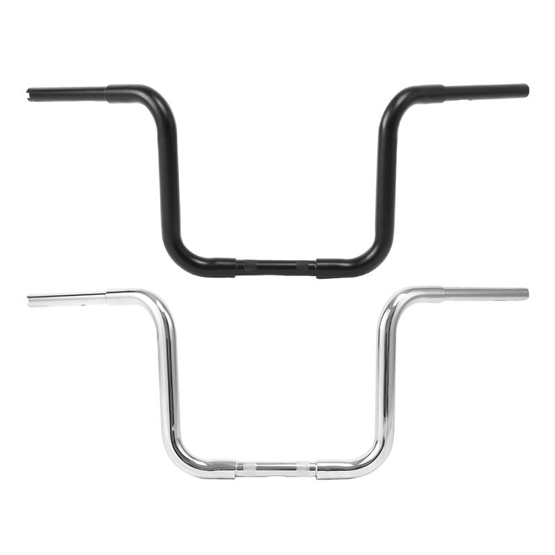 12″ Rise 1 1/4″ Ape Hanger Handlebar Fit For Harley Softail Fatboy Chrome/Black