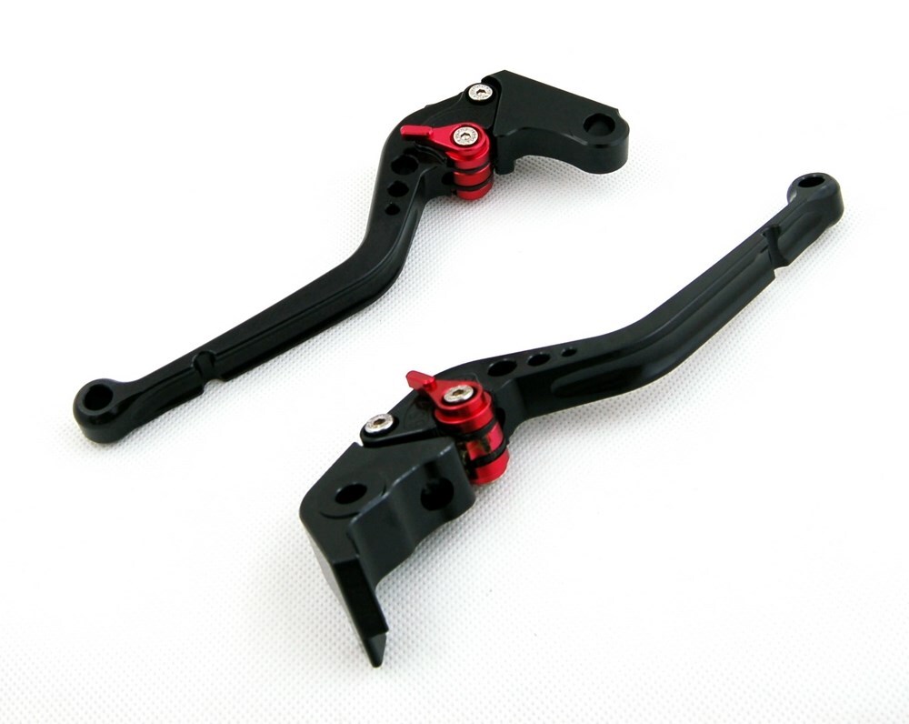 Long Brake Clutch Levers For Kawasaki ZX10R 2006-14 ZX6R Z1000 2007-14 Black