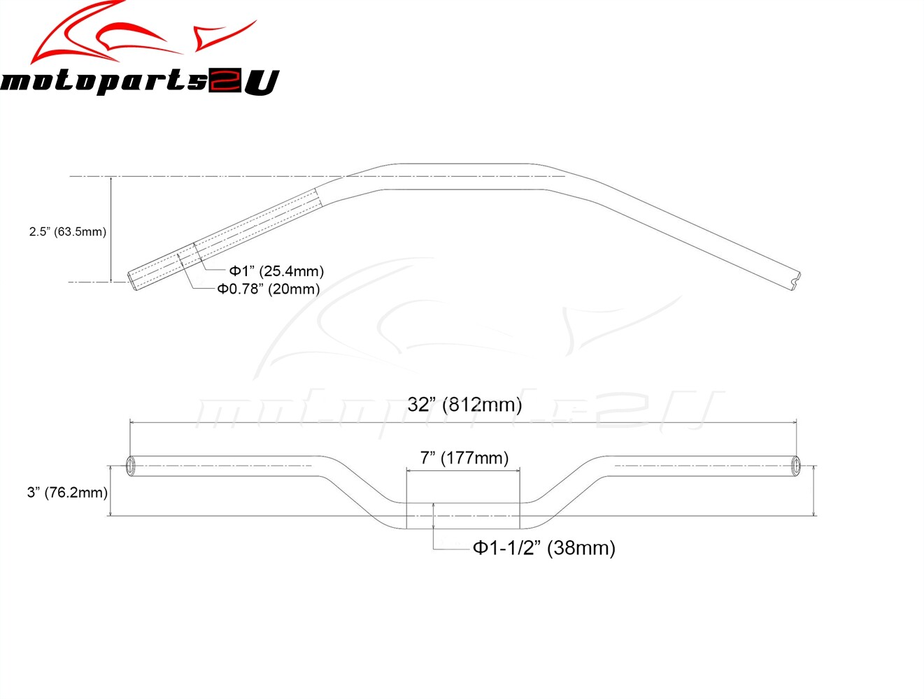For Harley Dyna Street Bob Sportster 1200&883 1-1/2″ Bar Risers 10″ w/ Handlebar