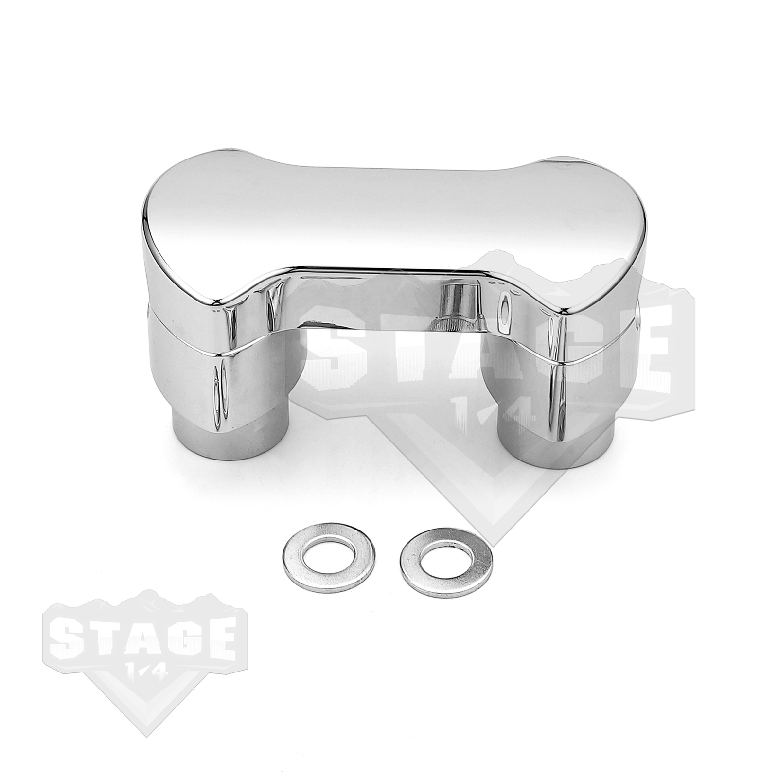 MOFUN 2″ Risers 1″ Handlebar Clamp For Harley Dyna Sportster Softail FLS FLSTC