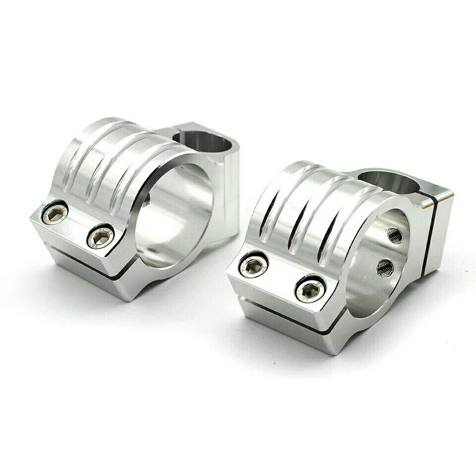 36mm Clip Ons Handlebars Fork Tube Motorcycle SILVER/(ALLOY) – UK SELLER