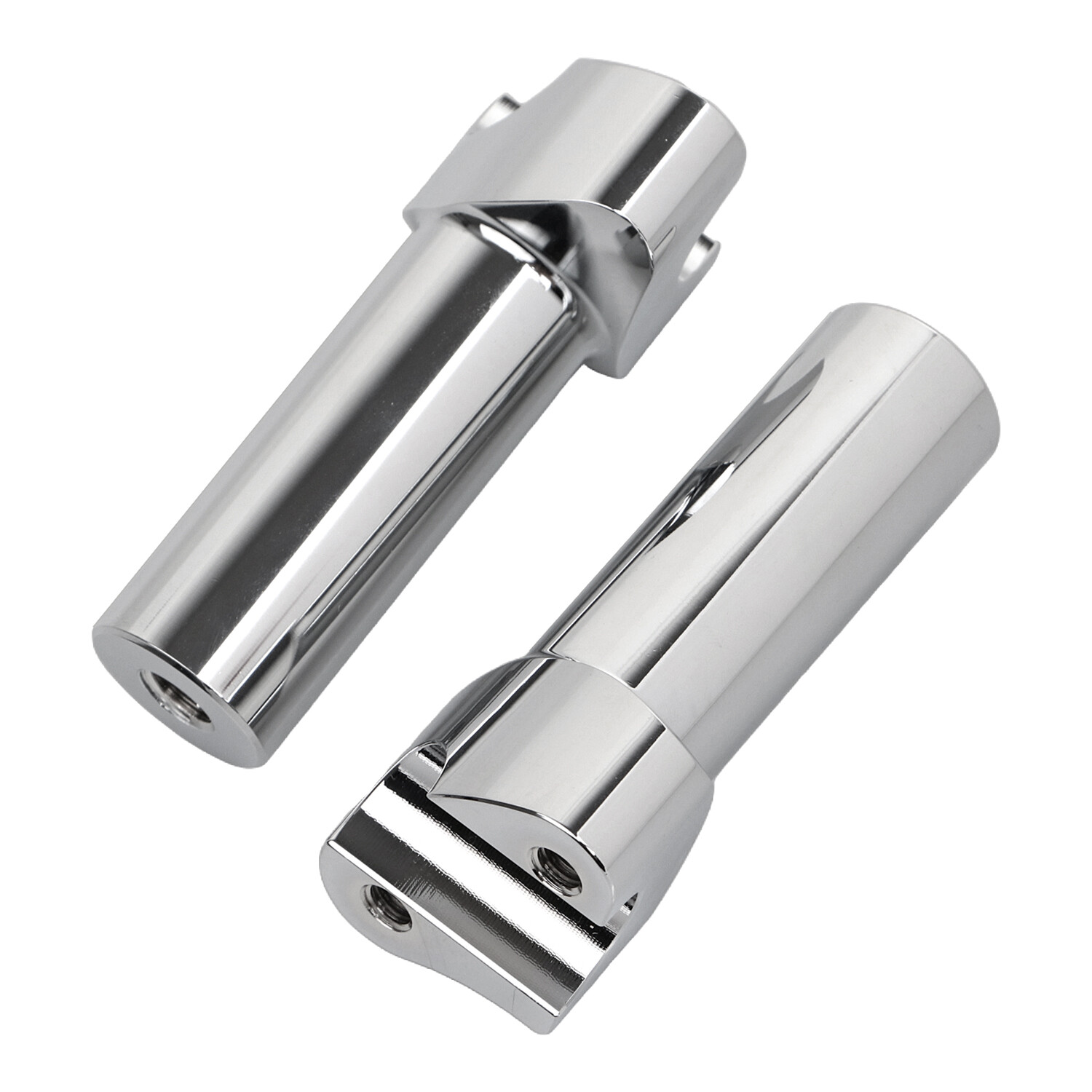 Chrome 4″ Tall Straight Handlebar Risers For Harley Low Rider Road King Softail