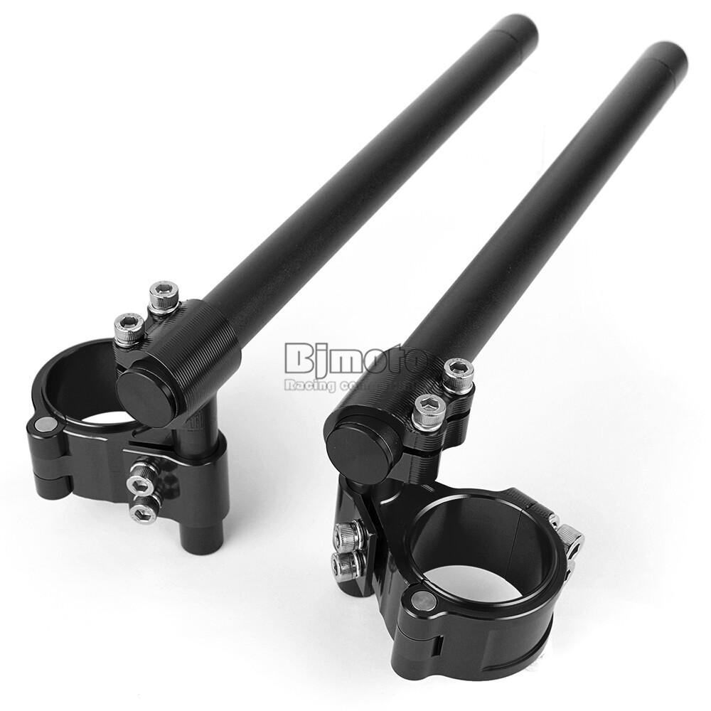 45mm CNC Adjustable Motorcycle 7/8” Clip-Ons On Fork Tube Rised Handle Bar