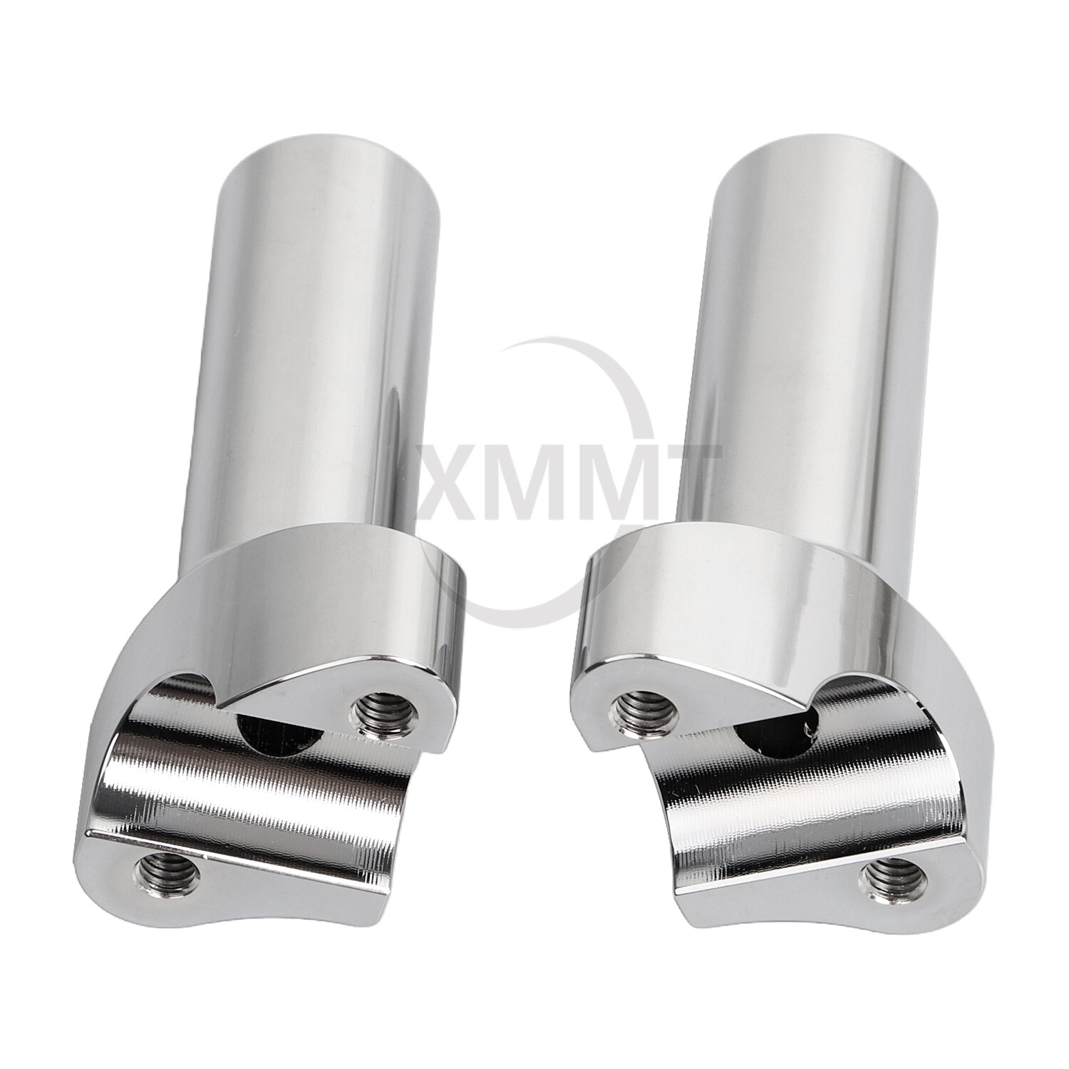 Chrome 4″ Handlebar Risers For Harley 1″ Bar Low Rider Road King Softail FXSTD