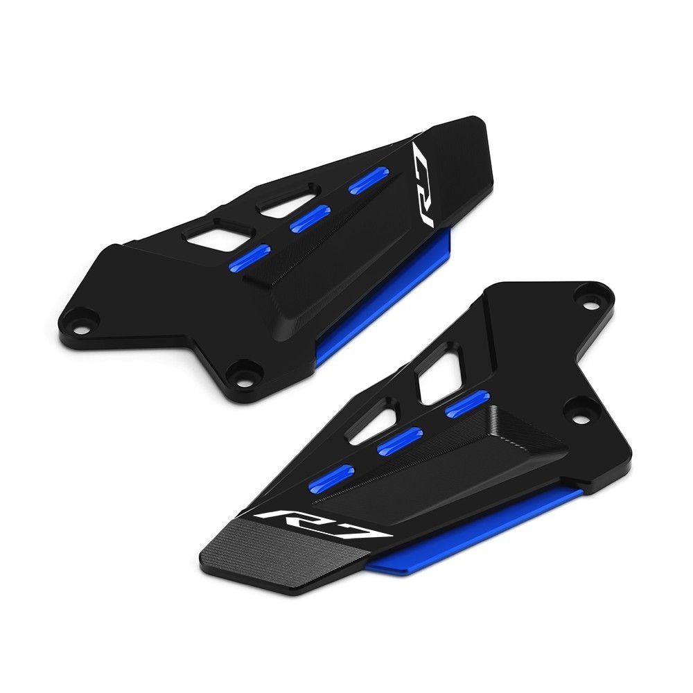 Foot Pegs Heel Plates Guard Protector CNC For YAMAHA YZF R7 2022 2023 2024 2025