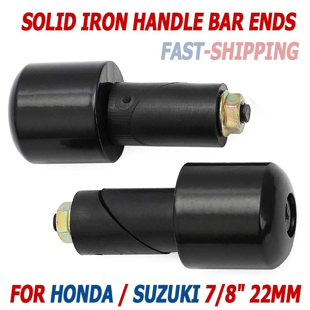 7/8″ 22mm Solid Iron Handle Bar Ends Heavy Weight Vibration Reducing Grip Plug
