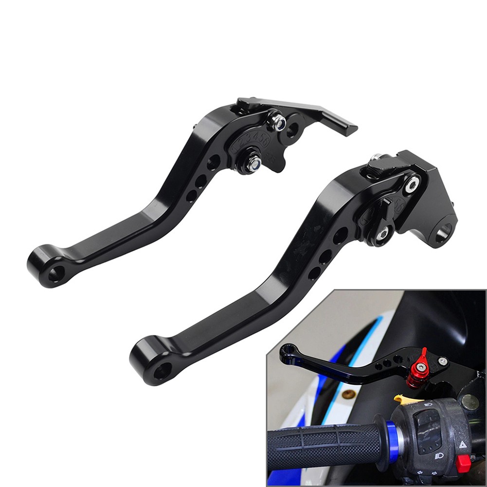 CNC Adjust Short Brake Clutch Levers For BMW R1200GS 04–12 R1200GS ADV 06-13 Blk