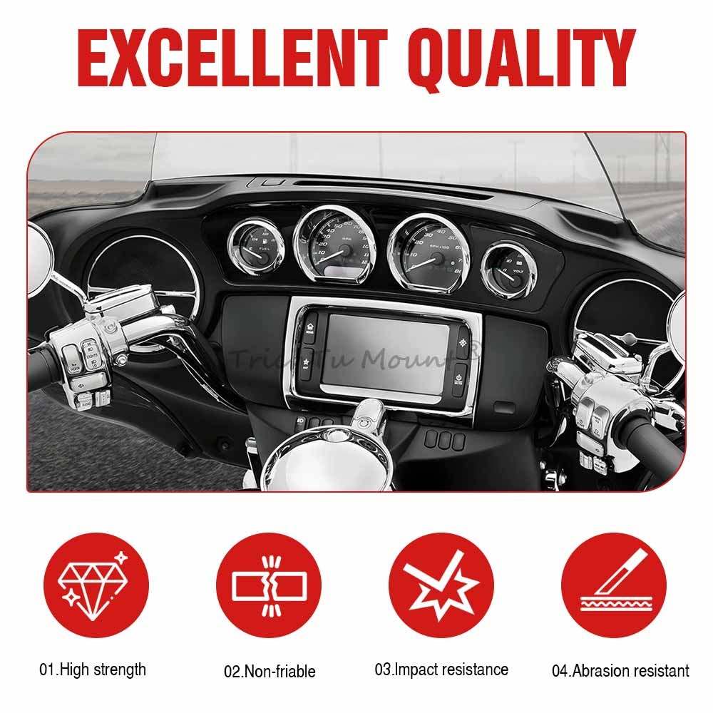 Chrome Switch Housing Covers with 10pcs Button Caps for Harley Touring 1996-2013